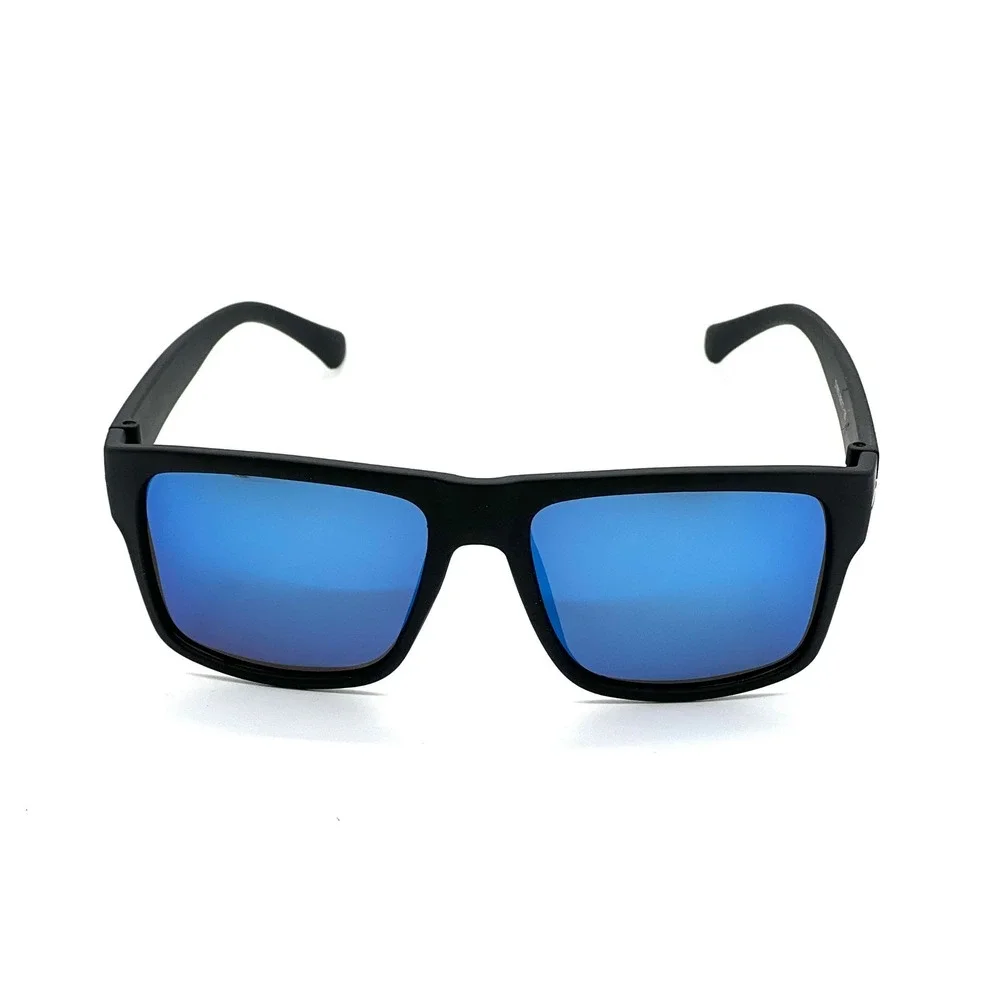 Polarized Sunglasses Men Driving Fishing Square Frame Blue Mirror Lens Gafas New
